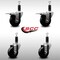 Service Caster 3.5'' SS Phenolic Swivel 1-1/8'' Expand Stem Caster Set 2 Total Lock Brakes, 4PK SCC-SSEXTTL20S3514-PHS-2-S-2-118 - alternate 5